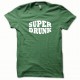 Shirt Super Drunk blanc/vert bouteille pour homme et femme