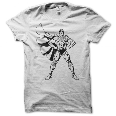 Shirt superman version comics blanc pour homme et femme