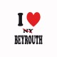 Shirt I love Beyrouth ny barré blanc pour homme et femme
