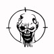 Shirt zombie headshot blanc pour homme et femme