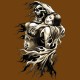 Shirt la mort éperdue marron pour homme et femme
