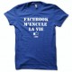 Shirt Parodie Facebook m'encule la vie blanc/bleu royal pour homme et femme