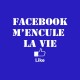 Shirt Parodie Facebook m'encule la vie blanc/bleu royal pour homme et femme