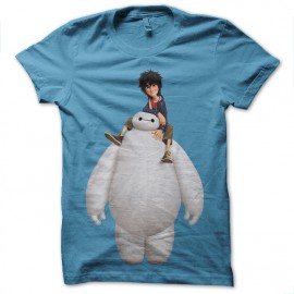 Shirt big hero 6 characters bleu ciel pour homme et femme