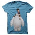 Shirt big hero 6 characters bleu ciel pour homme et femme