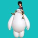 Shirt big hero 6 characters bleu ciel pour homme et femme