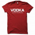 Shirt Vodka Connecting People rouge pour homme et femme