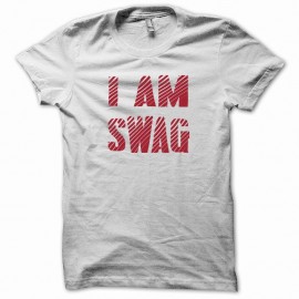 Shirt I am swag rouge/blanc pour homme et femme