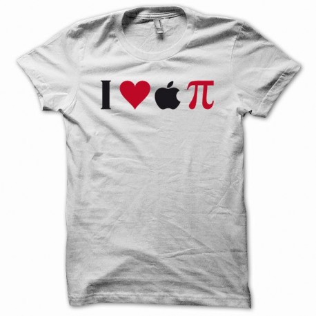 Shirt I love apple Pi mathématique noir/blanc pour homme et femme