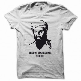 Shirt Oussama ben Laden dead champion de cache-cache 2001 2011 blanc pour homme et femme