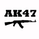 Shirt AK-47 kalachnikov version de base noir/blanc pour homme et femme