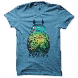 Shirt Totoro artistique bleu ciel pour homme et femme