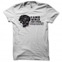 Shirt zombie féministe j'aime les femmes pour leurs cerveaux blanc pour homme et femme