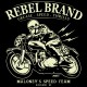 Shirt Rebel brand noir pour homme et femme