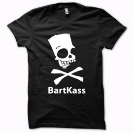 Shirt Parodie bart simpson jackass Bartkass blanc/noir pour homme et femme