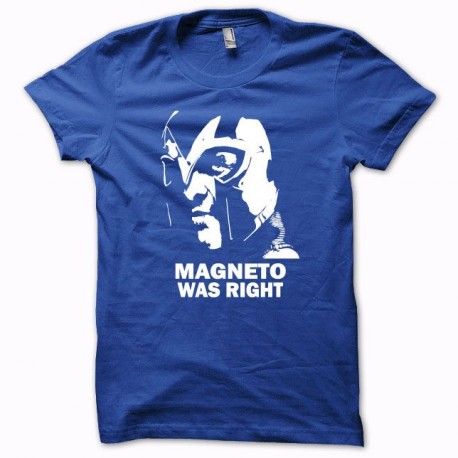 Shirt Magneto was right blanc/bleu royal pour homme et femme