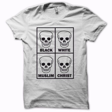 Shirt Anti racisme tous égaux blanc pour homme et femme