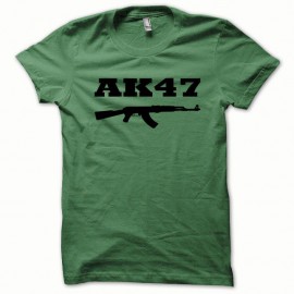 Shirt AK-47 kalachnikov version commando noir/vert bouteille pour homme et femme