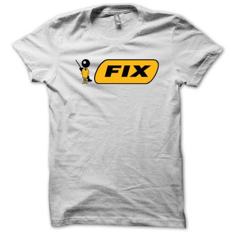 Shirt stylo bic parodie FIX junkie blanc pour homme et femme