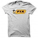 Shirt stylo bic parodie FIX junkie blanc pour homme et femme