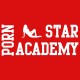 Shirt Porn Star Academy blanc/rouge pour homme et femme