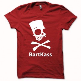 Shirt Parodie bart simpson jackass Bartkass blanc/rouge pour homme et femme