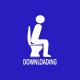 Shirt Downloading caca blanc/bleu royal pour homme et femme