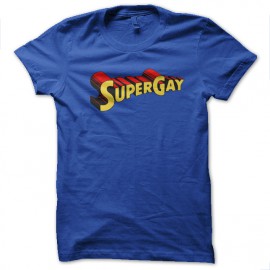 Shirt super gay bleu royal pour homme et femme