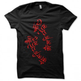Shirt Shirt tatouage calligraphie tibétain noir pour homme et femme