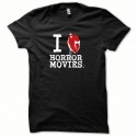 Shirt Serial Killer I LOVE HORROR MOVIES rougeNoir pour homme et femme