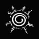 Shirt Naruto symbole blanc/noir pour homme et femme