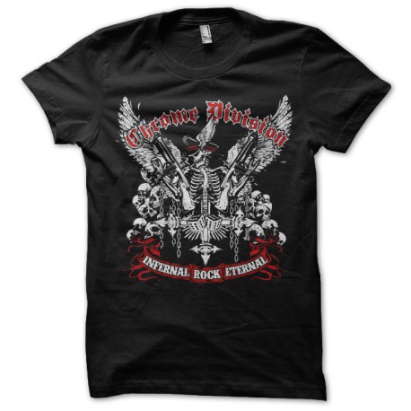 Shirt chrome division infernal rock eternal noir pour homme et femme