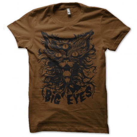 Shirt chat satanique marron pour homme et femme
