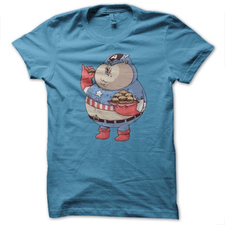 Shirt Captain fat bleu ciel pour homme et femme