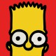 Shirt Bart Simpson rouge pour homme et femme