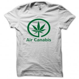 Shirt air canabis parodie avion air canada vert/blanc pour homme et femme