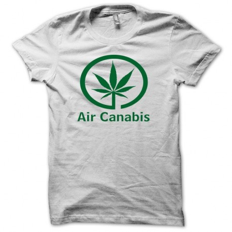 Shirt air canabis parodie avion air canada vert/blanc pour homme et femme