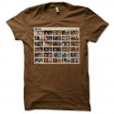 Shirt personnages one piece portrait superstar marron pour homme et femme