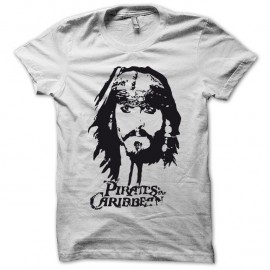 Shirt Pirates des Caraïbes jack sparrow blanc pour homme et femme