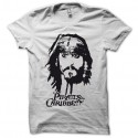Shirt Pirates des Caraïbes jack sparrow blanc pour homme et femme