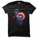 Shirt Captain America lego noir pour homme et femme