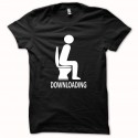 Shirt Downloading caca blanc/noir pour homme et femme