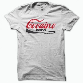 Shirt Cocaine zero parodie coca cola blanc pour homme et femme