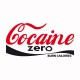 Shirt Cocaine zero parodie coca cola blanc pour homme et femme