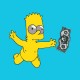 Shirt Bart simpson Nirvana Nevermind smell like teen spirit bleu pour homme et femme