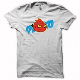 Shirt angry birds parodie spiderman blanc pour homme et femme