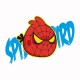 Shirt angry birds parodie spiderman blanc pour homme et femme