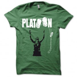Shirt Platoon noir/vert bouteille pour homme et femme
