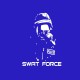 Shirt SWAT Force blanc/bleu royal pour homme et femme