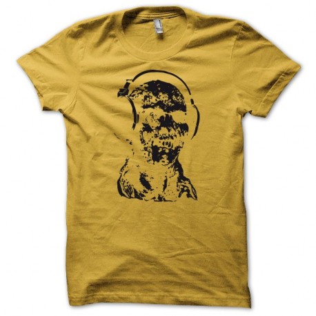 Shirt dj zombi jaune/noir pour homme et femme